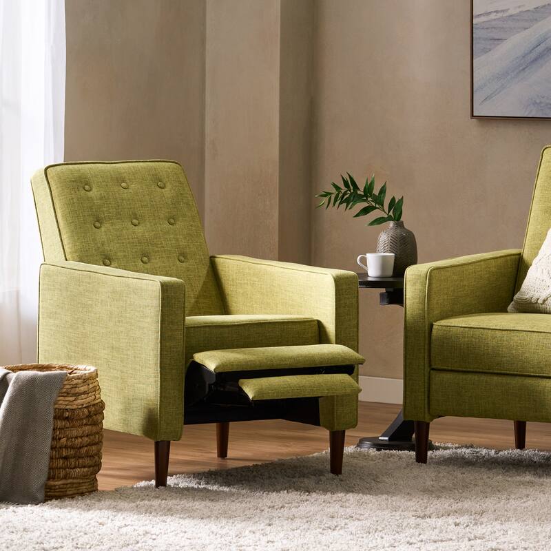 Home Theater Single Fabric Recliner, Living Room Chair Adjustable Sofa Chair with Thick Cushion Tufted Upholstered Accent Chair