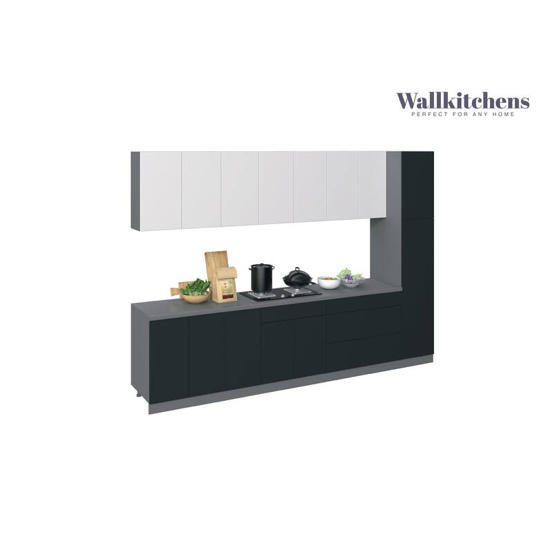 Kitchen Metropolitan Collection Black Color Base Size 11Ft Wide - 132x24 - White