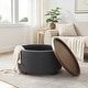preview thumbnail 26 of 51, Huimo Modern round wooden tray Ottoman with Storage