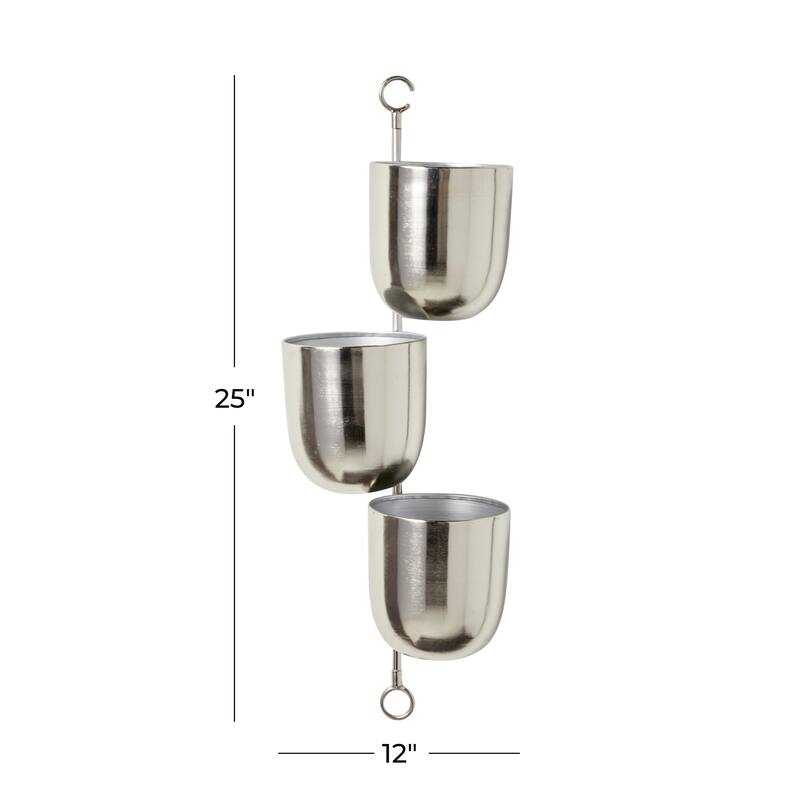 Metal Layered Wall Planter - 12 x 12 x 25