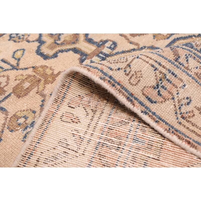 ECARPETGALLERY Hand-knotted Antalya Vintage Beige Wool Rug - 3'2 x 4'7