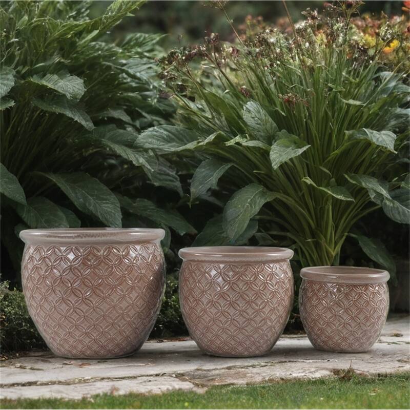 Modern Ceramic Flowerpot (Set of 3)