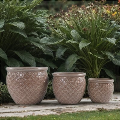 Modern Ceramic Flowerpot (Set of 3)