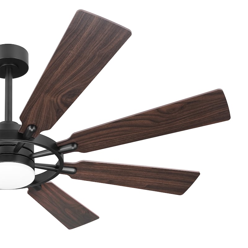 WINGBO 60-inch/72-inch 8-Blades Indoor DC Motor Ceiling Fan With LED Light and Remote Control