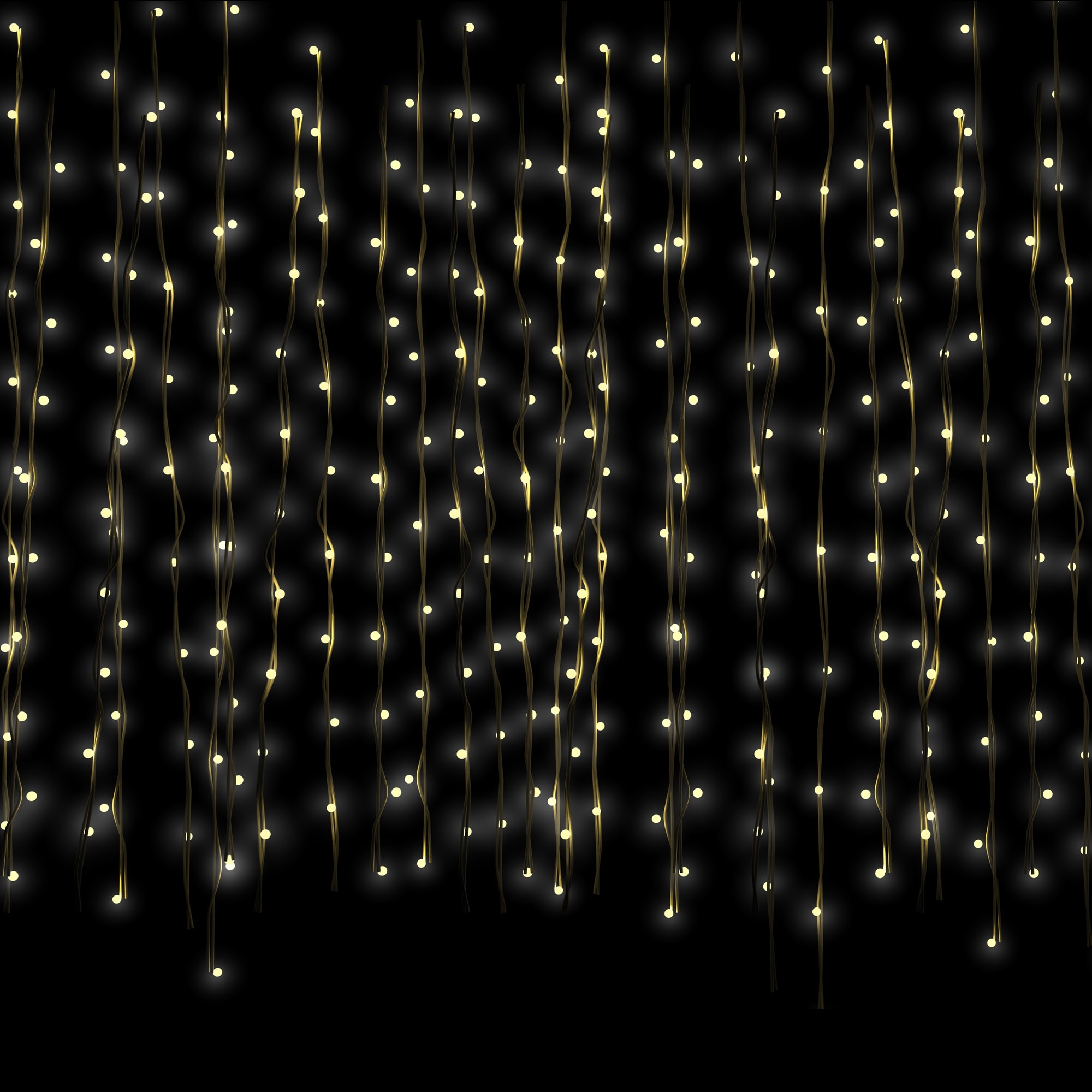 300 LED Warm White Curtain Christmas Lights - 10' Clear Wire