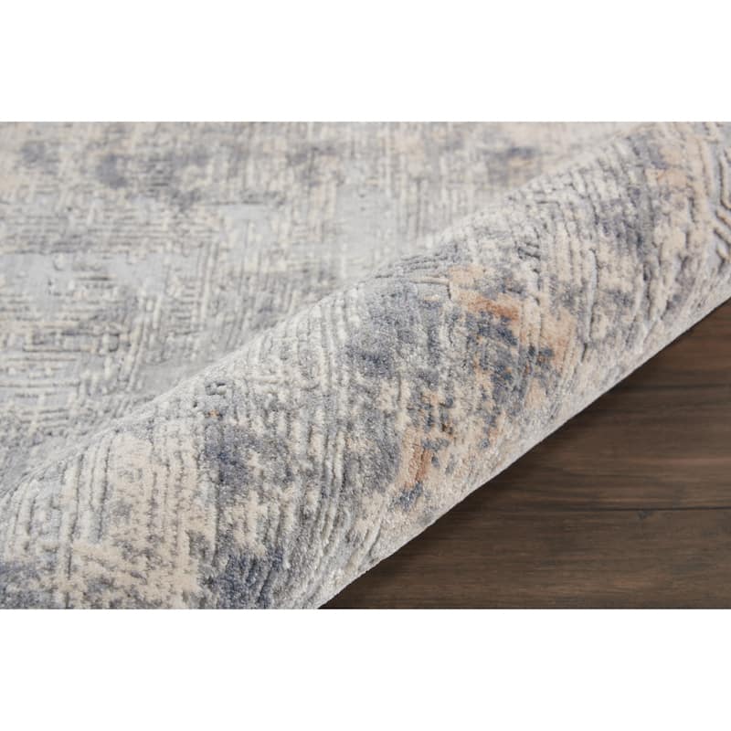Rustic Textures Distressed Contemporary Abstract Area Rug