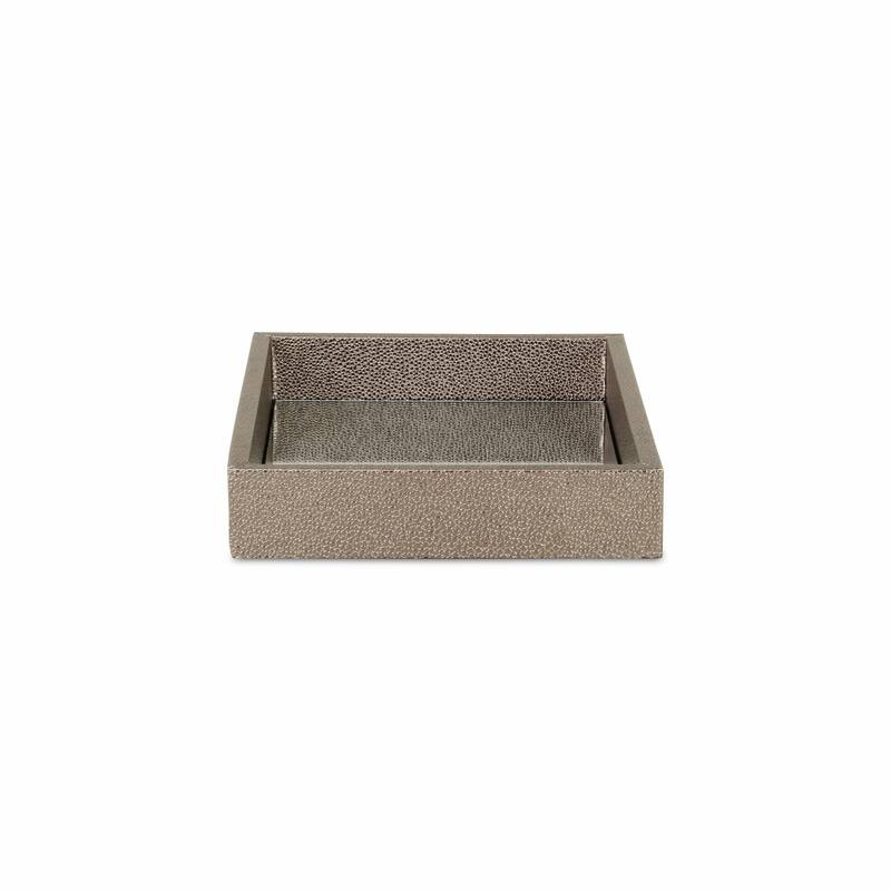 HomeRoots 10" Gray Rectangular Wood Handmade Tray