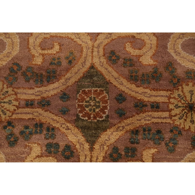 Brown Gold Art & Craft Oriental Area Rug Handmade Wool Carpet - 7'10"x 10'3"