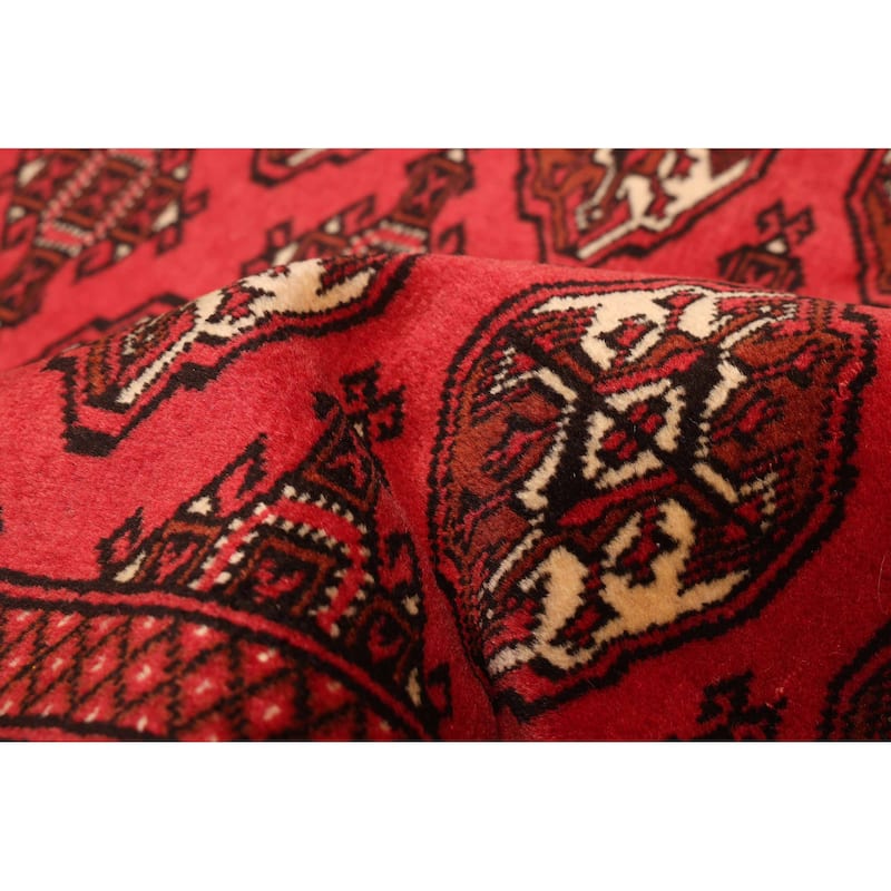 ECARPETGALLERY Hand-knotted Teimani Red Wool Rug - 3'2 x 4'10