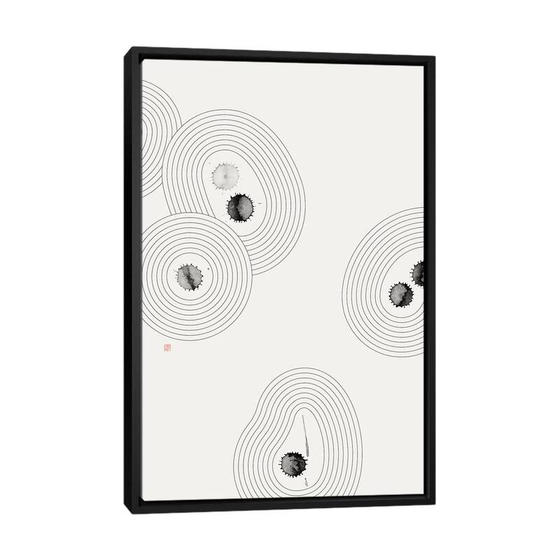 iCanvas "Accidental Zen Garden II" by Thoth Adan Framed - Black - 48x32