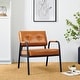 preview thumbnail 32 of 33, Glitzhome Set of 2 25.75"W Mid-Century Modern Leatherette Accent Chair - 25.75" W X 29.75" H X 29.75" D