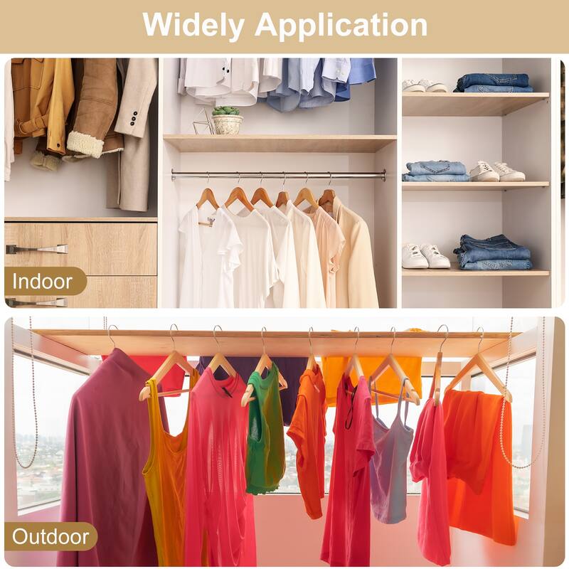 6Pcs Clothes Hanger Windproof Fixed Hook, Anti-Off Hanger Ring Hooks - 1.69"x0.67"