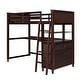 preview thumbnail 8 of 13, Twin Size Wooden Loft Bed With Drawers And Desk,Shelves,Solid Construction