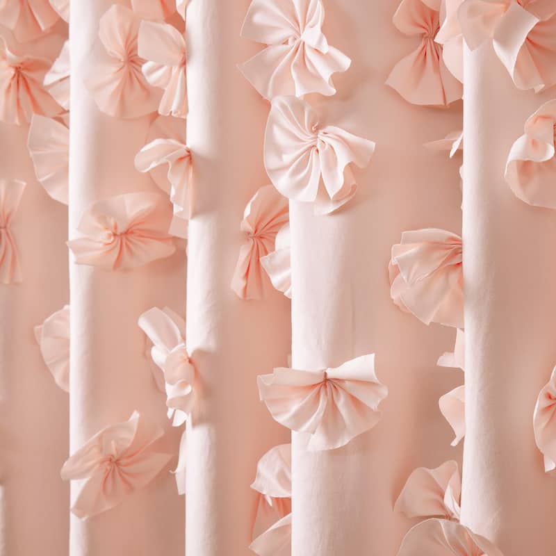 Silver Orchid Sterling Polyester Shower Curtain