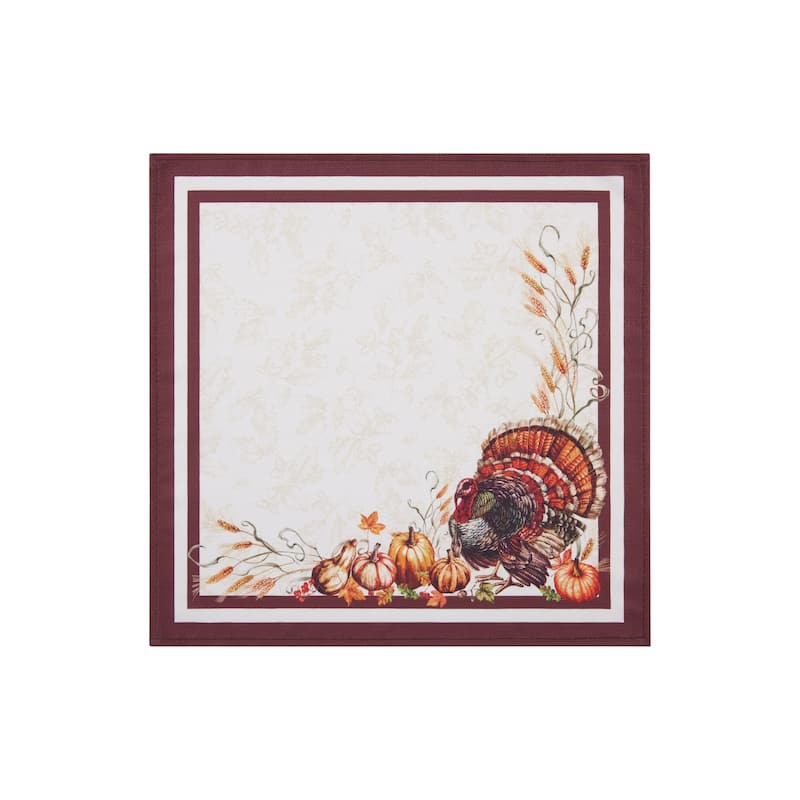 Autumn Heritage Turkey Engineered Napkins, Set of 4 - 17x17