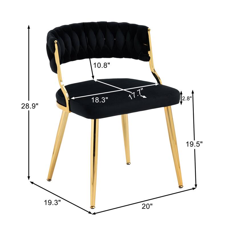 Modern Velvet Dining Chairs Set of 2