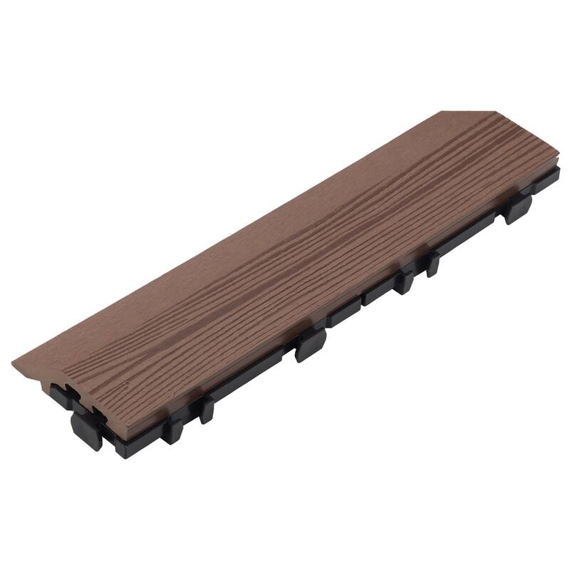 Design House 184556 3" x 12" Textured Polymer Interlocking Deck Tile