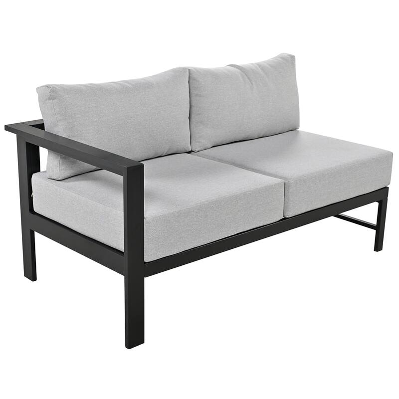 U-shaped Outdoor Modular Sofa Set with Metal Frame
