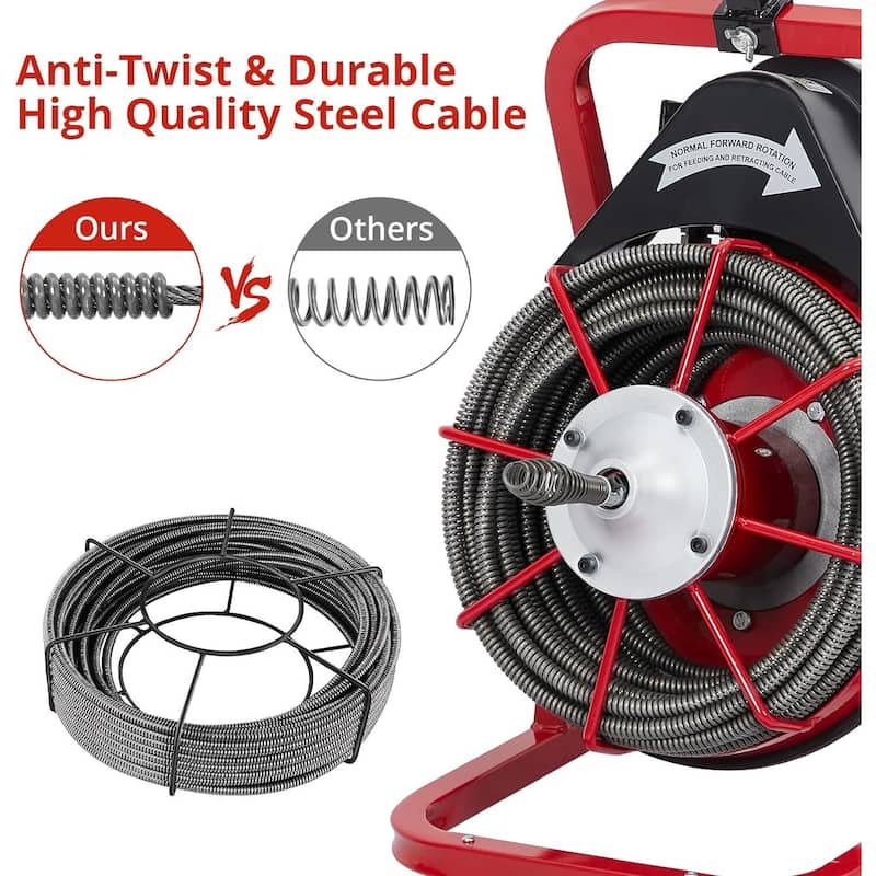 75 Ft X 1/2 Inch Drain Cleaner Machine