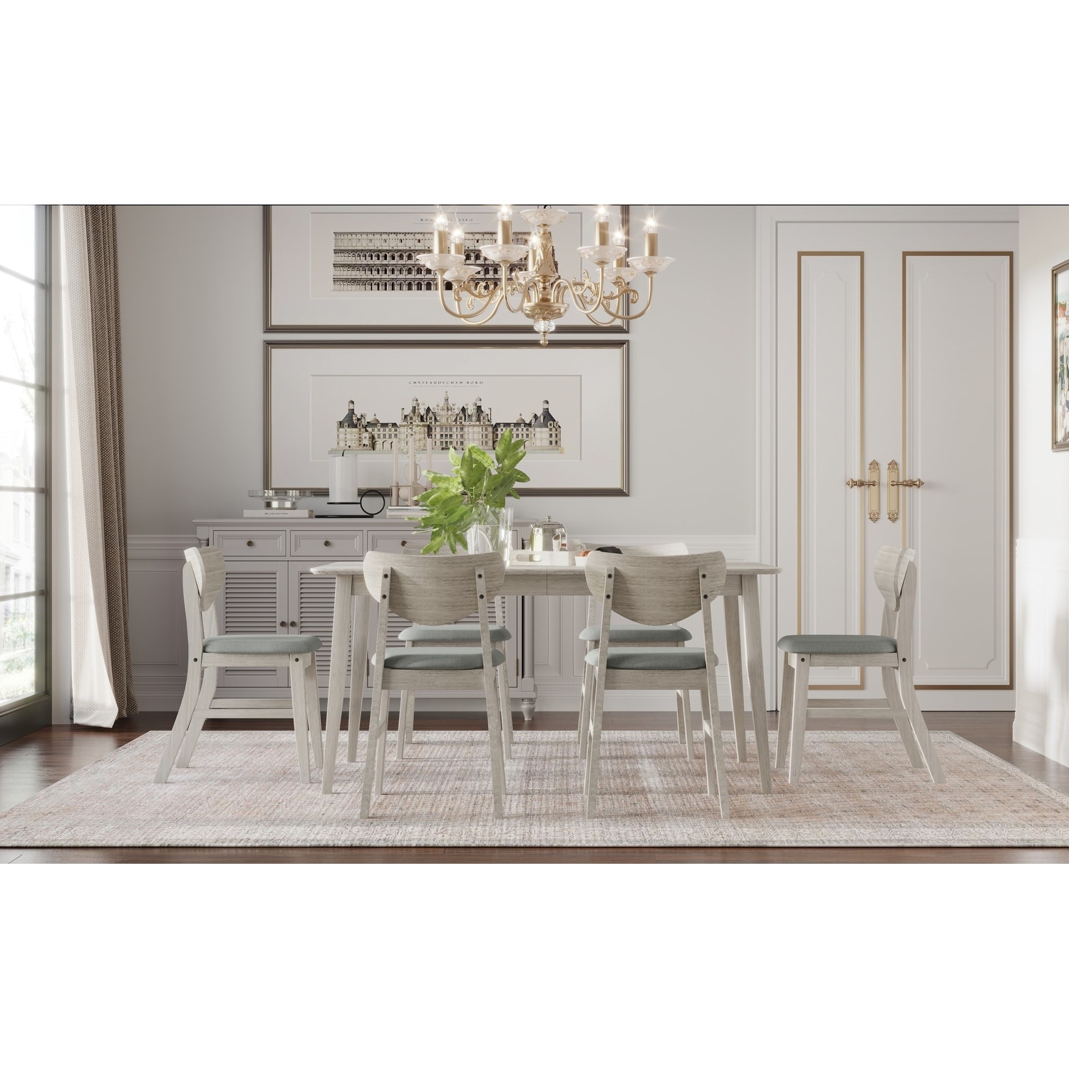 Easton 7-Pieces Dining Table and Chair
