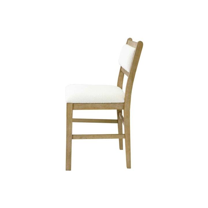 Modern Wood Counter Height Kitchen Table with Four Chairs, Light Brown