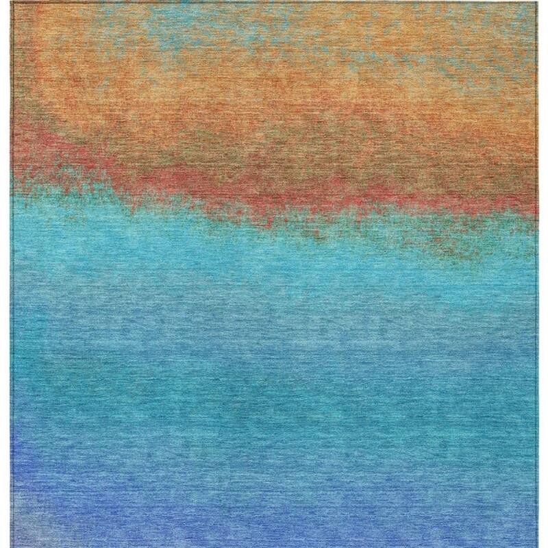 HomeRoots Ombre Transitional Rectangle Outdoor Rug