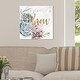 preview thumbnail 12 of 11, Oliver Gal Typography and Quotes Wall Art Canvas Prints 'Be Still and Know Succulents' Quotes and Sayings - Gold, Green
