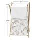 Floral Leaf Laundry Hamper - Ivory Cream Beige Taupe White Gender Neutral Boho Watercolor Botanical Flower Woodland Tropical