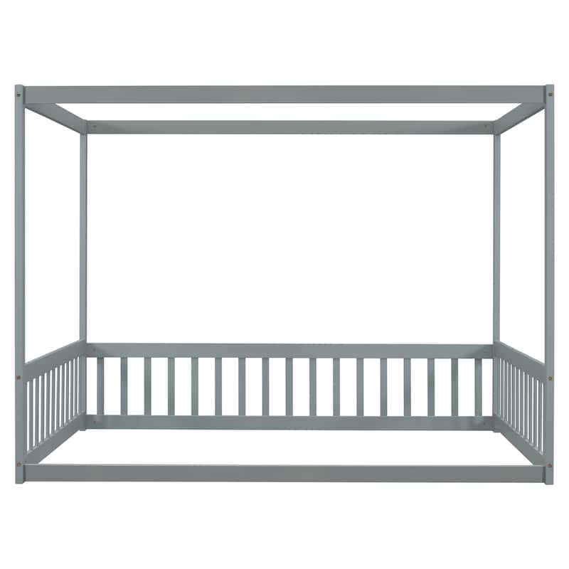 Full Size Canopy Floor Bed
