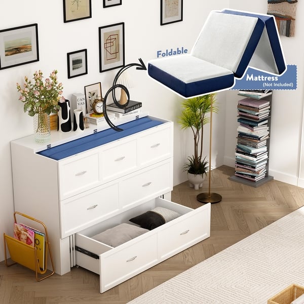 murphy bed with dresser Horizontal Queen Size Murphy Bed With Storage Cabinet For Sale main image 0