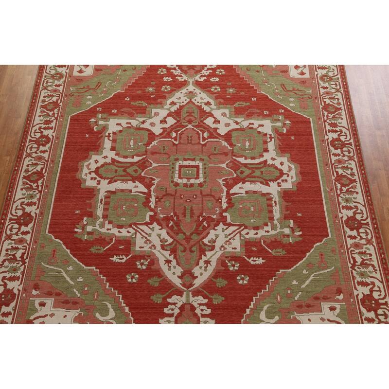 Traditional Heriz Serapi Turkish Oriental Area Rug Wool Hand-knotted - 9'9" x 13'0"