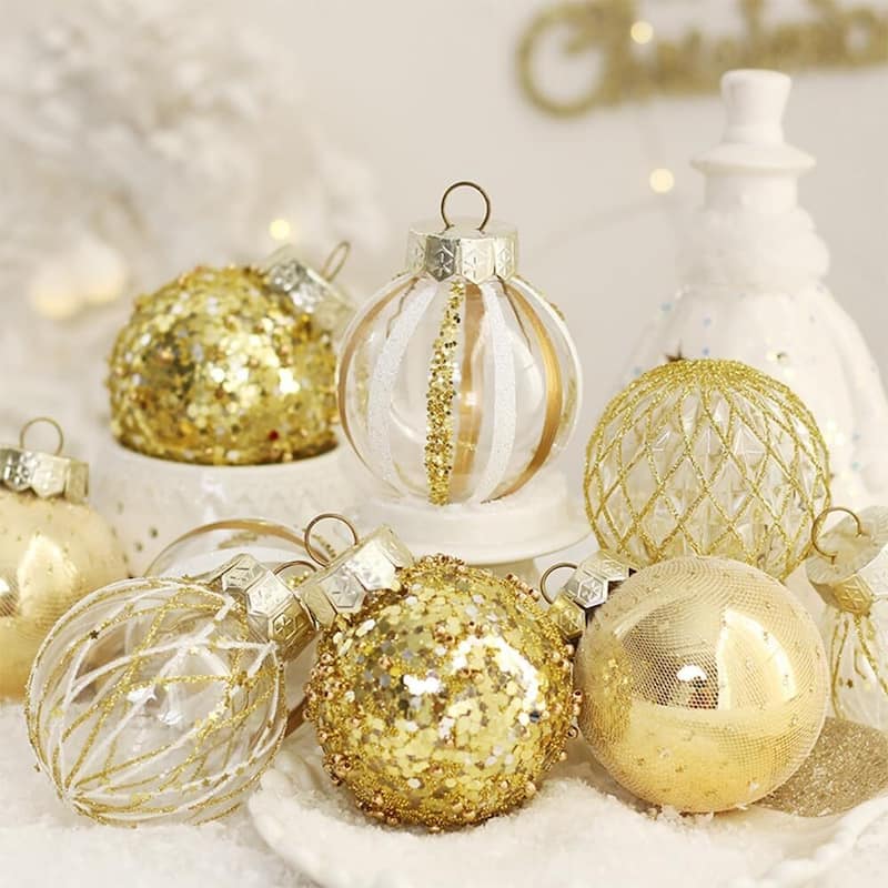 25 Pcs Christmas Decoration Ball Ornaments Set for Holiday Party Wedding - N/A