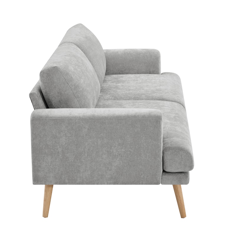 Christopher Knight Home - Loro Modern 79.9" Chenille Upholstered 3-Seater Sofa with Solid Wood Legs & Removable Cushion