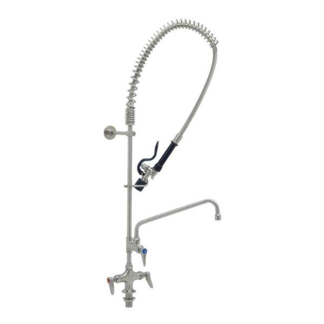 T and S Brass S-0113-A12-BJ Ever Steel Pre-Rinse Deck Mounted Food - Brushed Stainless Steel