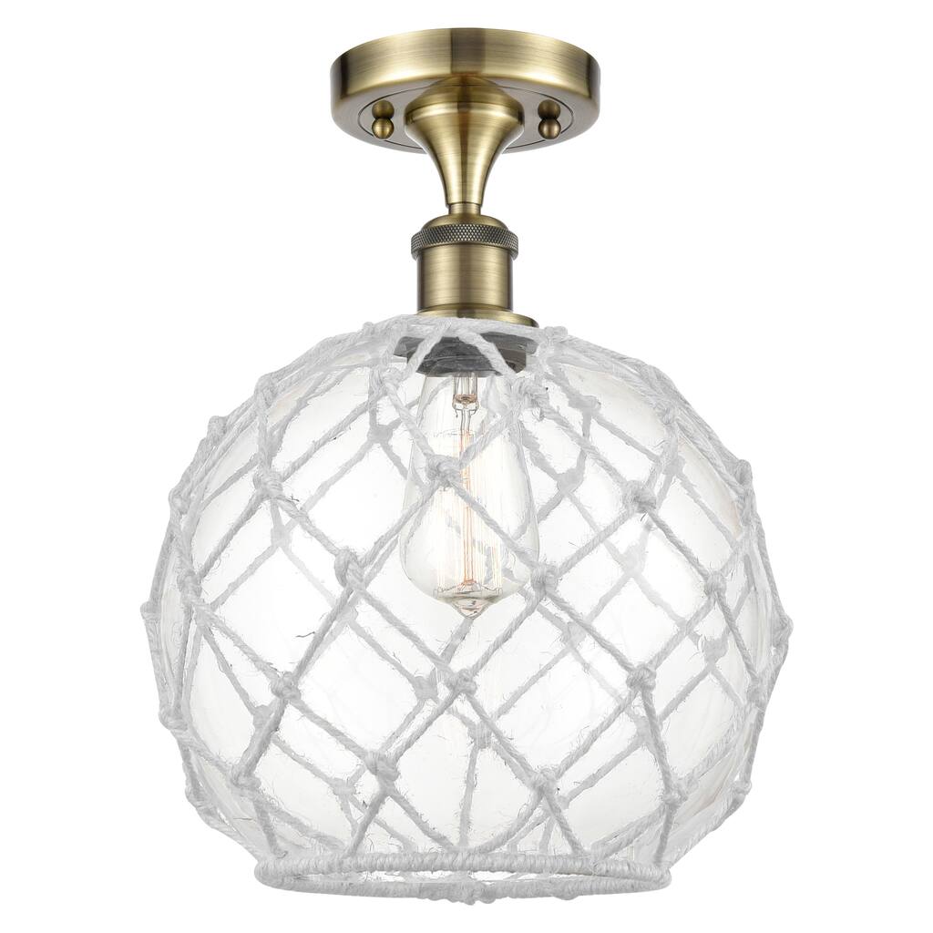 Innovations Lighting Endless Possibilities Ballston - Farmhouse Rope - 1 Light 10" Semi-Flush Mount