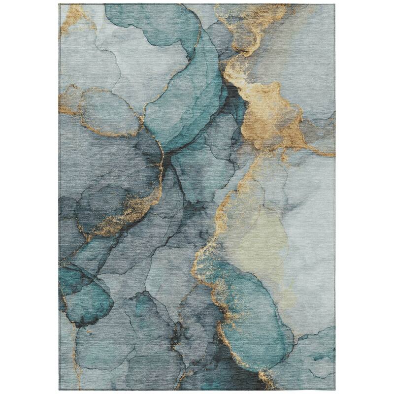 Machine Washable Indoor/ Outdoor Modern Brush Chantille Rug