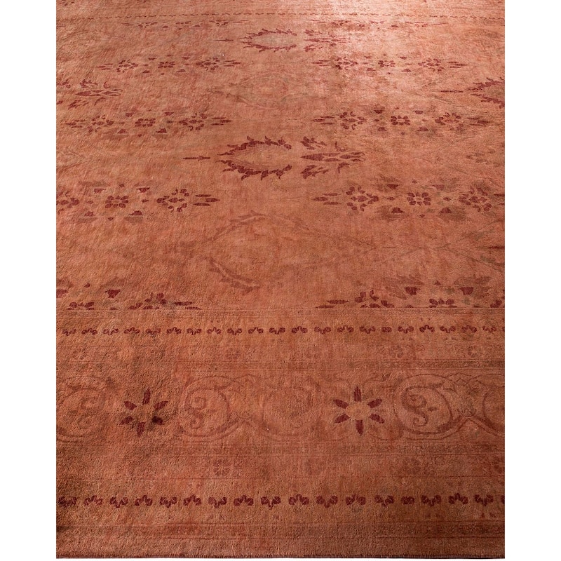 Overdyed, One-of-a-Kind Hand-Knotted Area Rug - Brown - 9' 3" x 11' 10"