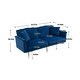 preview thumbnail 29 of 115, Velvet Loveseat Sofa Bed with 2 Pillows, Mid Century 2-Seat Couches Convertible Sofa Bed for Living Room, Bedroom,Office