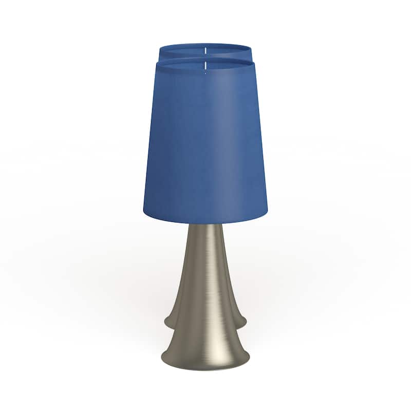 Strick & Bolton Lanteri Mini Touch Table Lamp Set with Fabric Shades (Set of 2)