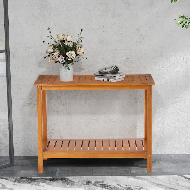 Acacia Wood Console Table