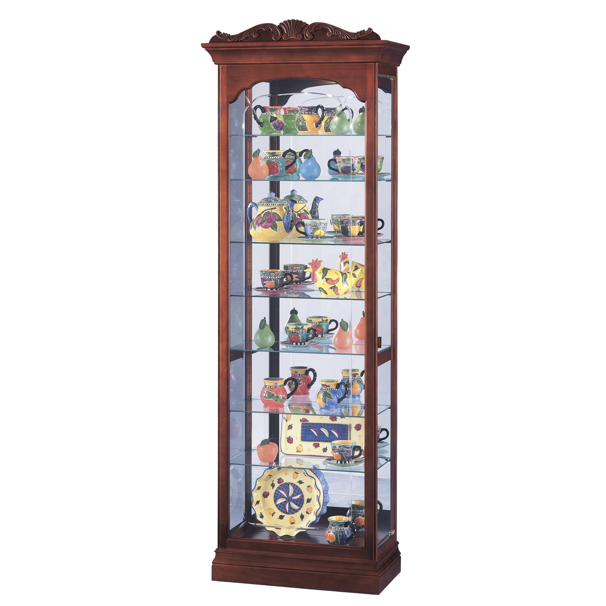 Howard miller curio cabinet clearance windsor cherry finish