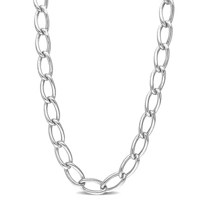 Miadora Sterling Silver Link Necklace