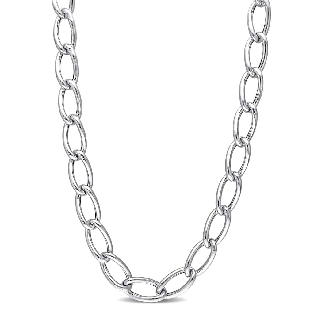 Miadora Sterling Silver Link Necklace
