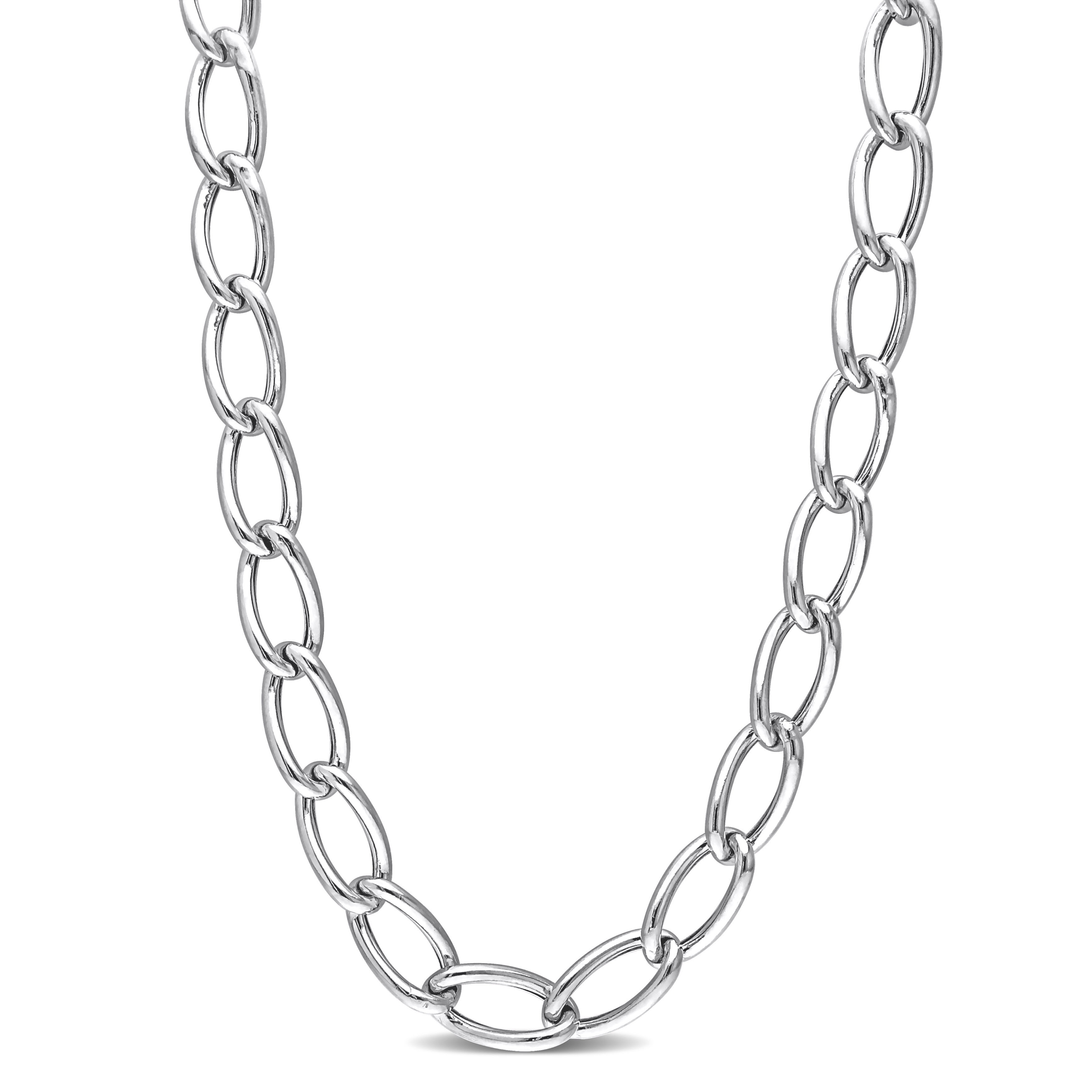 Miadora Sterling Silver Link Necklace