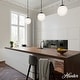 preview thumbnail 3 of 8, Hunter Hepburn 1 Light Pendant - Kitchen Island, Bedroom, Foyer - Globe, Mid-Century Modern, Art-Deco