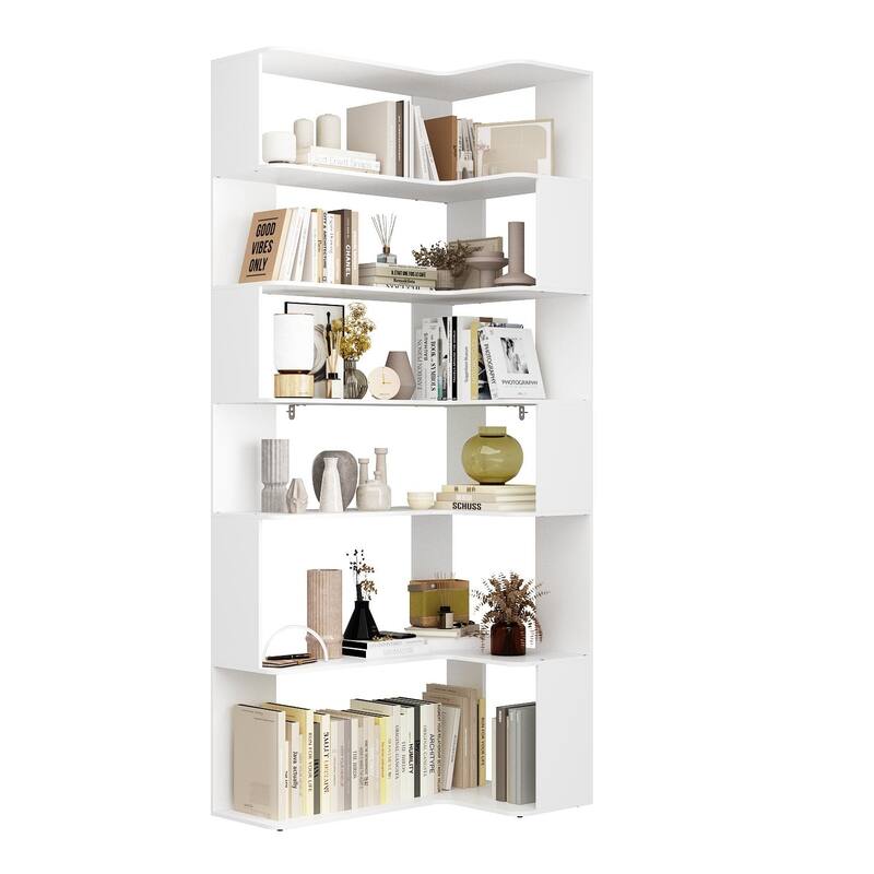 Buffet Display Cabinet Bookshelf Bookcase 81.9 Inches Tall Bookshelf