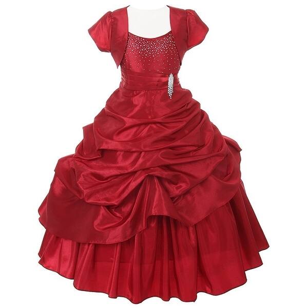 Shop Chic Baby Red Layered Bolero Pageant Dress Set Girl 4 16