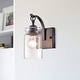 preview thumbnail 1 of 7, Anastasia Antique Black Single Light Wall Sconce