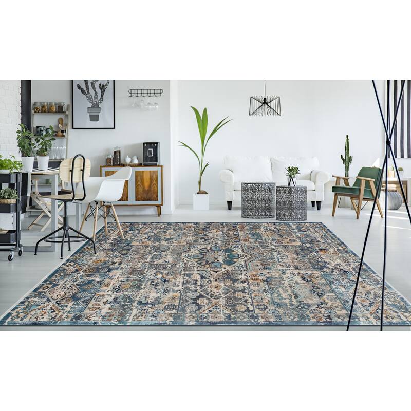 Noori Rug Latif Tracey Rug - 3'11" x 5'9" - Ivory/Blue