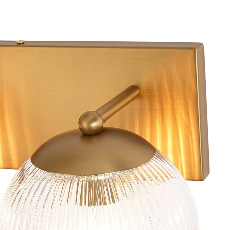 Glam 3-Light Dew-like Ribbed Glass Globe Vanity Light - 22.1 in